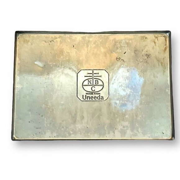 Vintage 1920s Uneeda Biscuit Tin NBC Nabisco Crackers Hinged Large Pastoral Farm - Picture 15 of 16